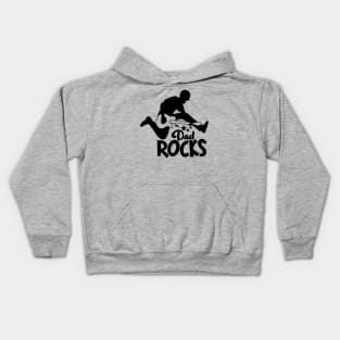 my dad rock  fathers day quotes design. Father's Day  banner and giftcard Kids Hoodie